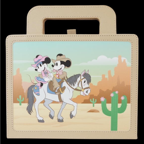 Cowboy Mickey and Minnie Lunchbox Journal Loungefly - Picture 2 of 6